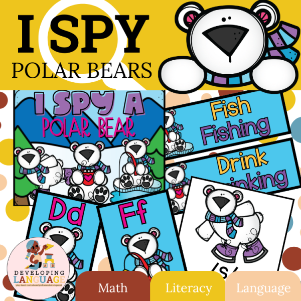 I Spy a Polar Bear - Winter-Themed Math & Literacy Activities for Preschoolers