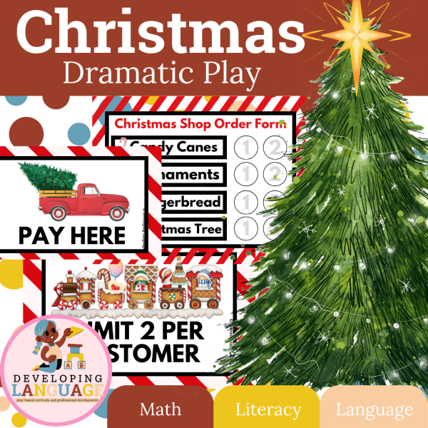 Christmas Shop Dramatic Play - Winter-Themed Math and Literacy Activities